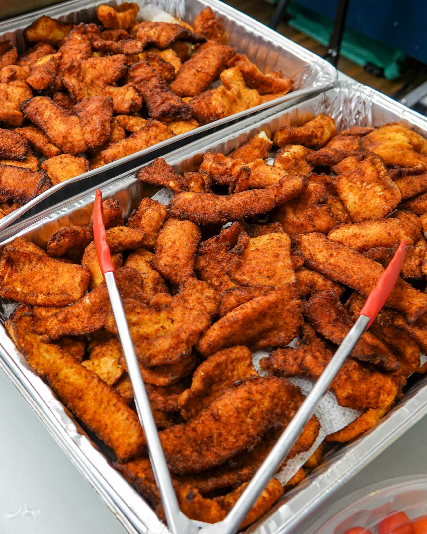 Fried fish as part of the Ogimaawabiitong Spring Feast.
