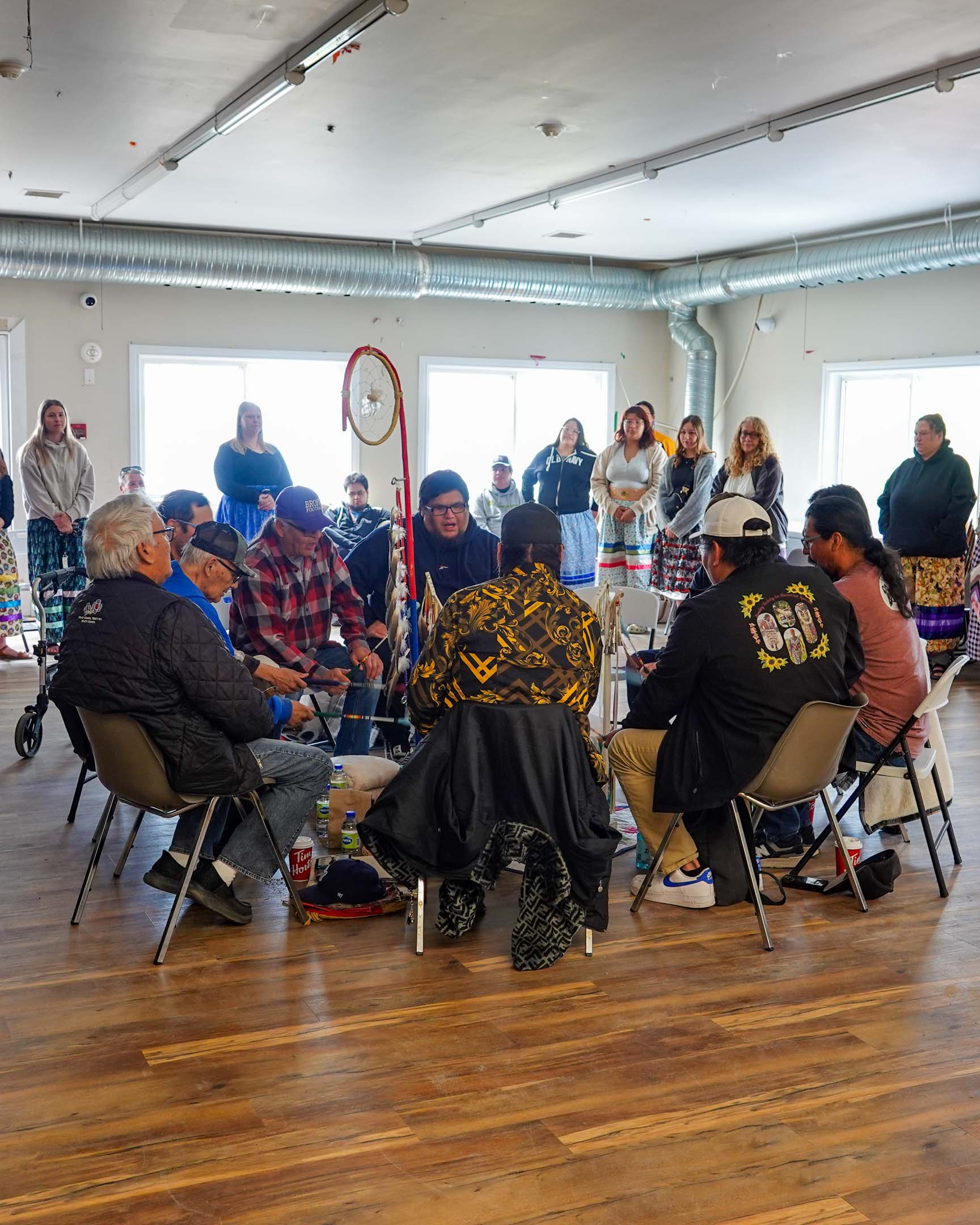 A ceremony as part of the Ogimaawabiitong Spring Feast.