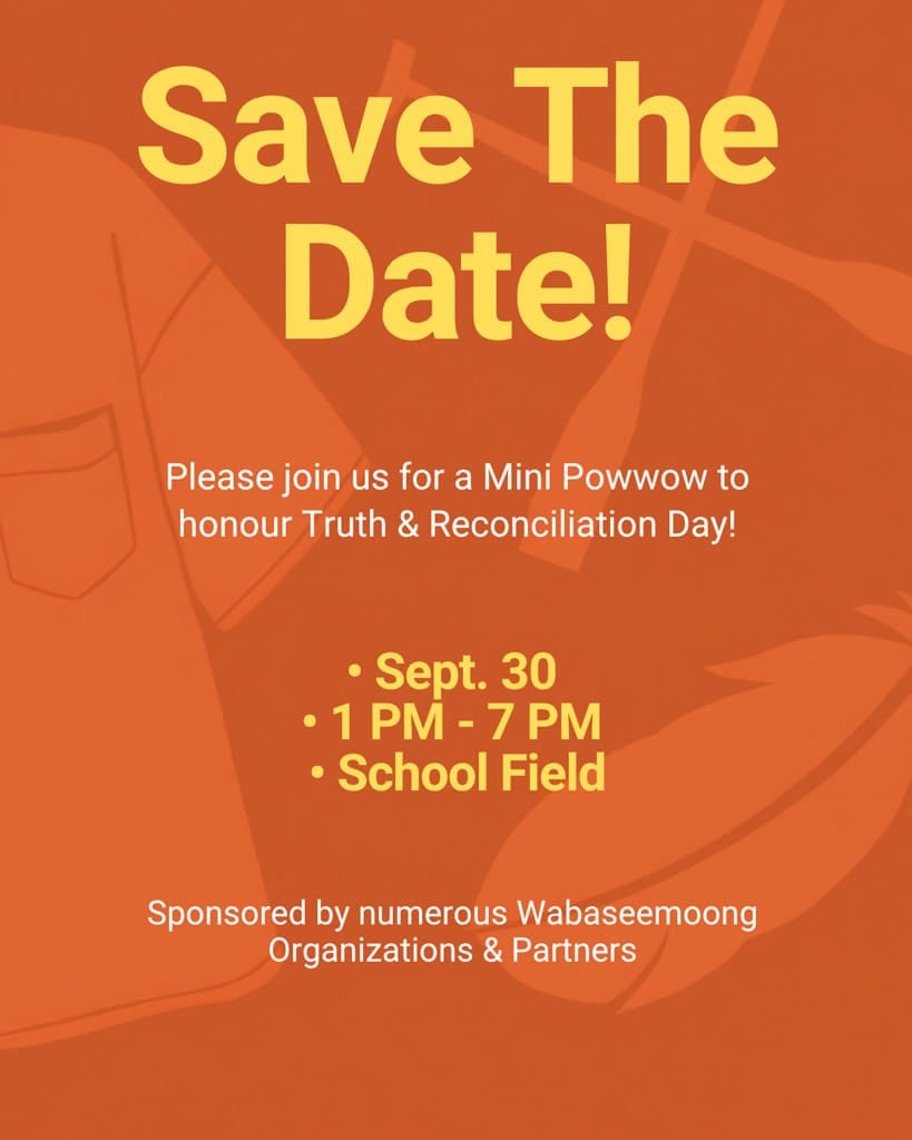 A poster promoting the Sept. 30 mini-powwow in Wabaseemoong Independent Nations.
