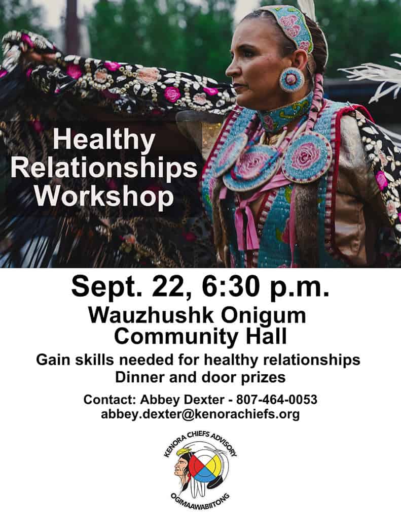 A poster for a Sept. 22, 2026, Healthy Relationships Workshop.